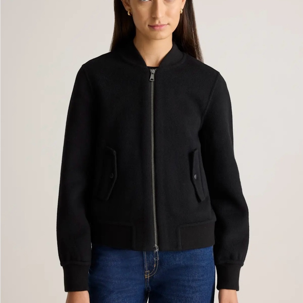 Quince Double-Faced Merino Wool
Bomber Jacket Black XL NWOT